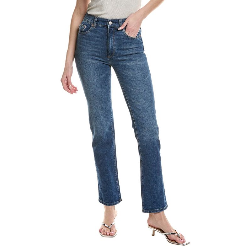 Dl1961 Womens Patti High-Rise Opal Beach Cuffed Jean, Blue